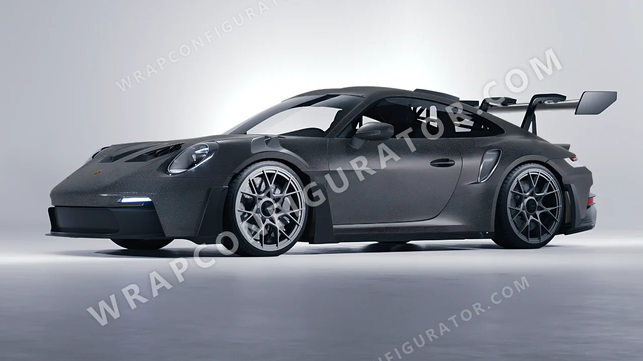 Grey Porsche 911 GT3 RS 2024 wrapped in KPMF Dark Grey Matt K89015