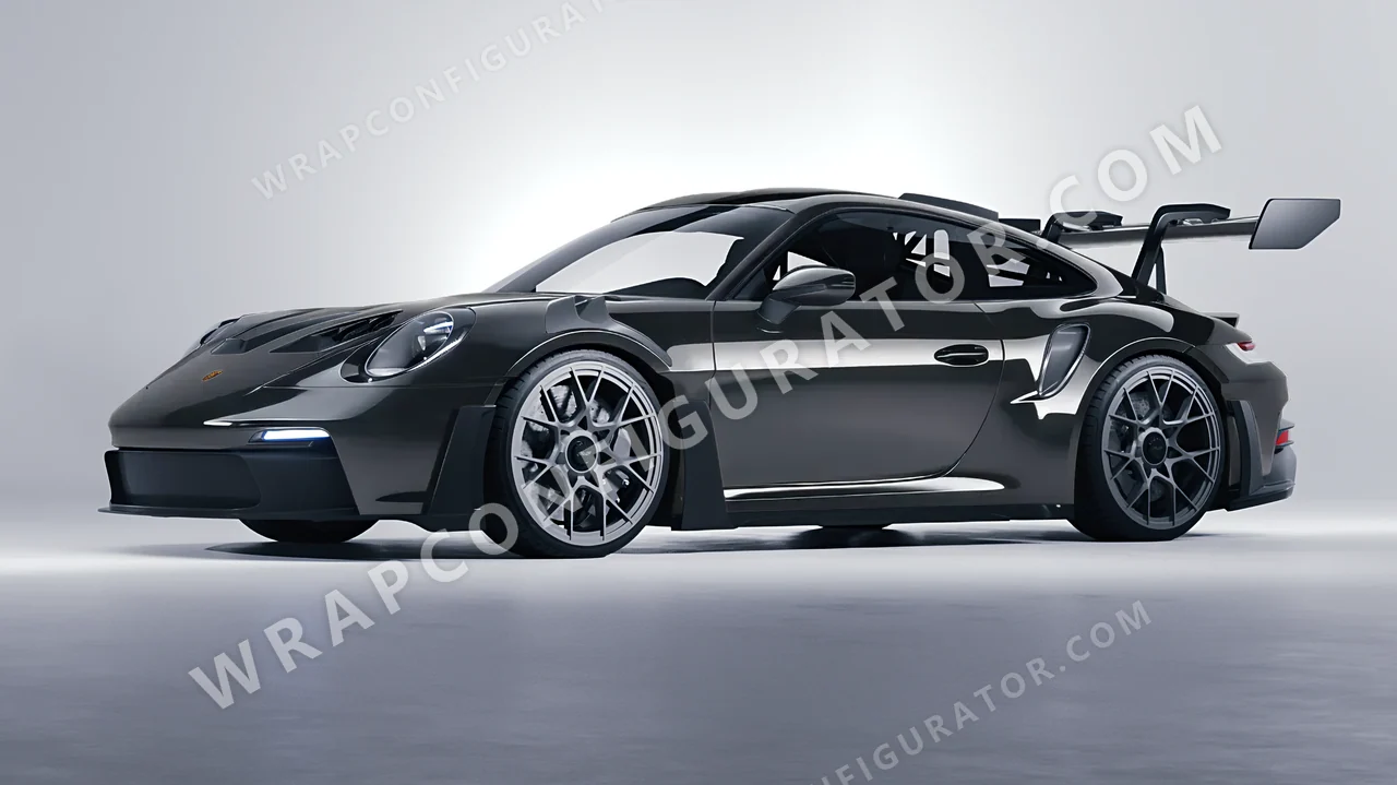 Grey Porsche 911 GT3 RS 2024 wrapped in ORACAL Anthracite 970RA-093G