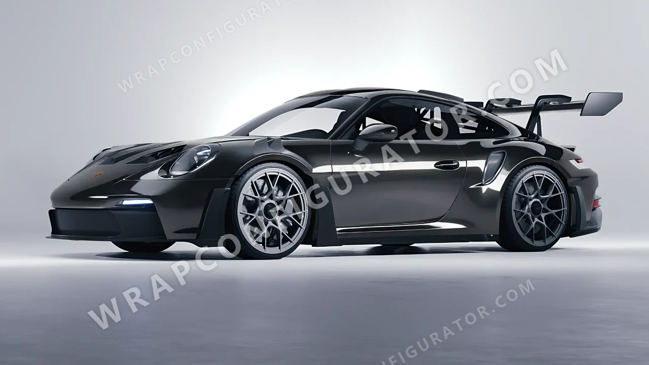 Grey Porsche 911 GT3 RS 2024 wrapped in ORACAL Charcoal 970RA-937G