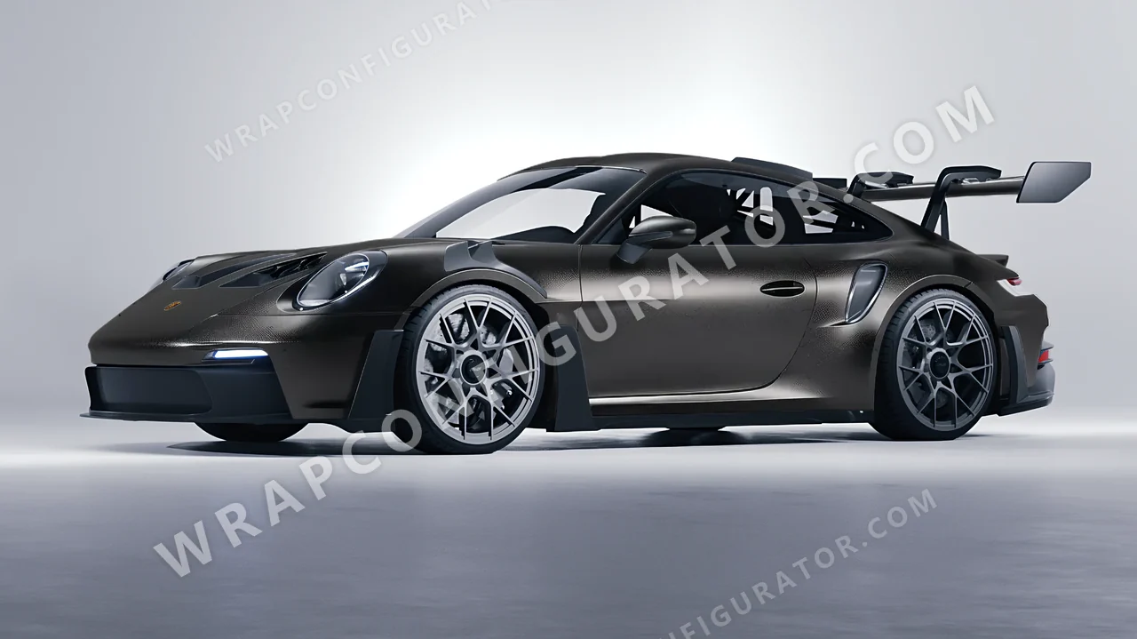 Grey Porsche 911 GT3 RS 2024 wrapped in ORACAL Charcoal 970RA-937M