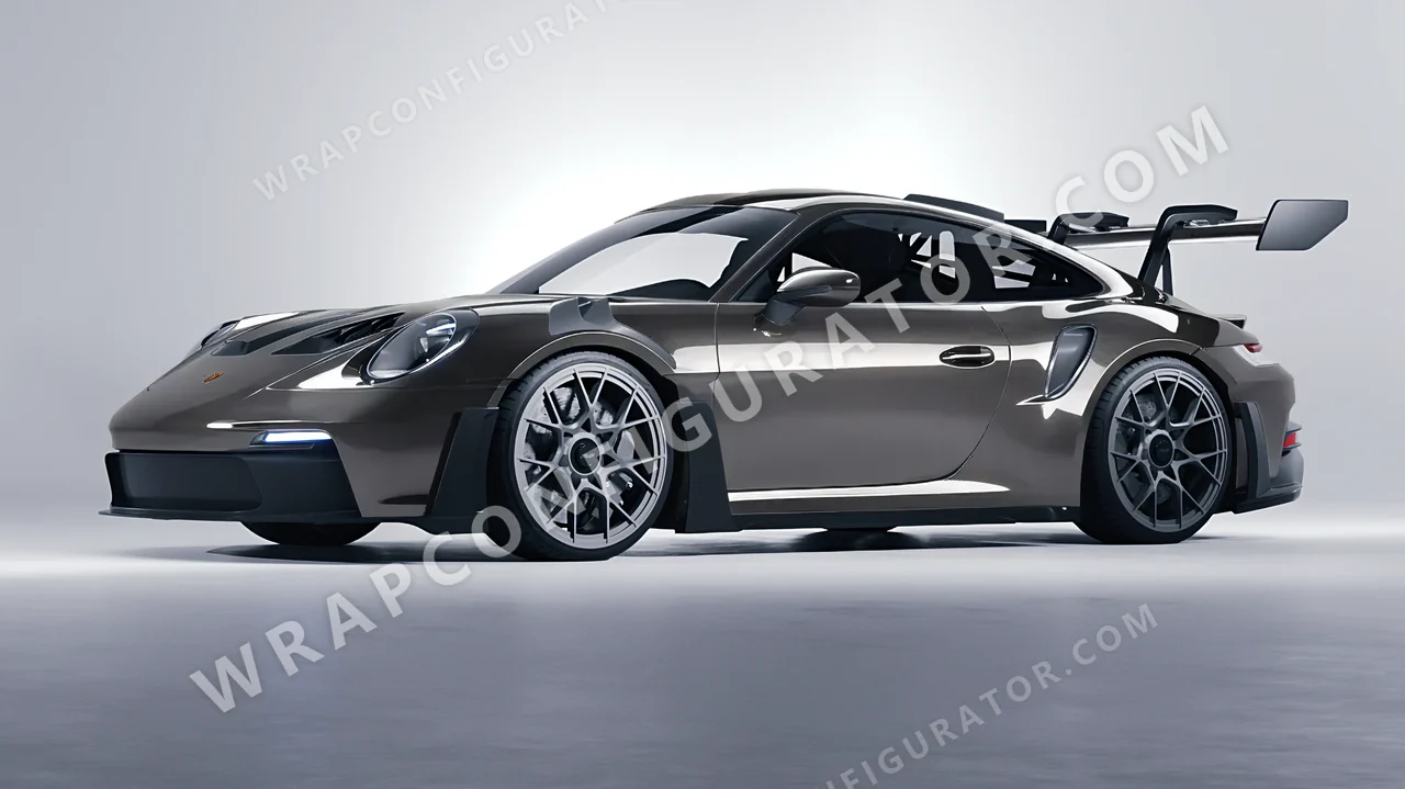 Grey Porsche 911 GT3 RS 2024 wrapped in ORACAL Grey Cast Iron 970RA-935G