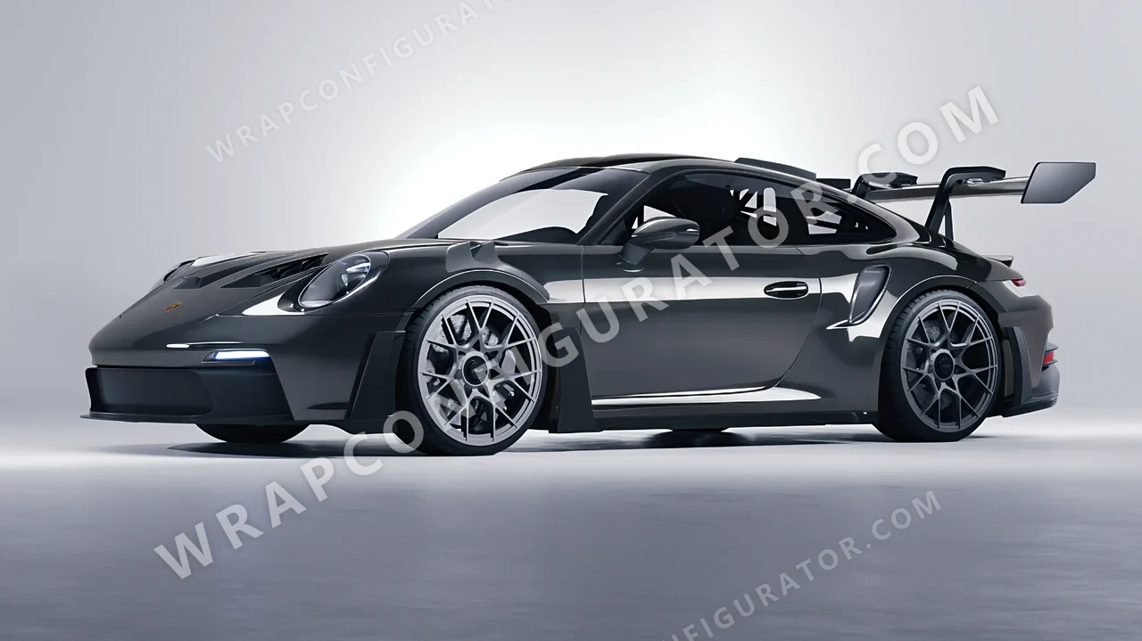 Grey Porsche 911 GT3 RS 2024 wrapped in ORACAL Steel 970RA-795G