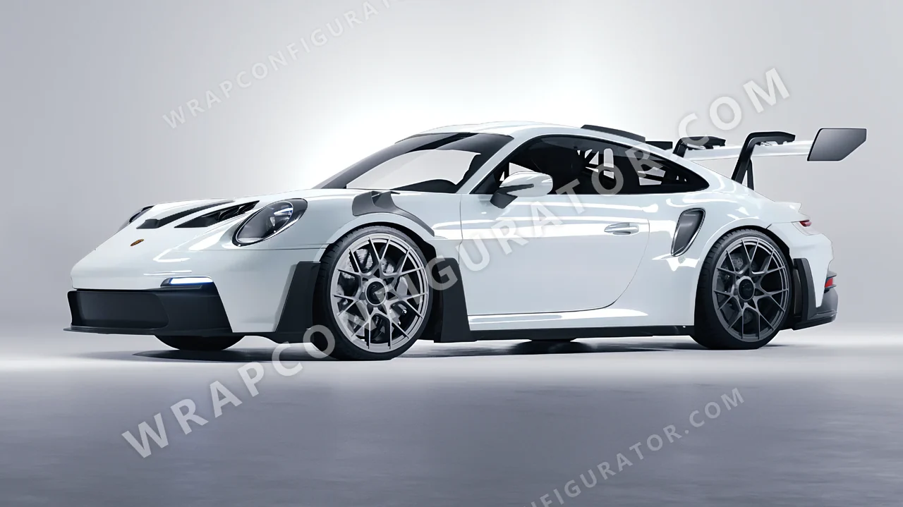 Grey Porsche 911 GT3 RS 2024 wrapped in ORACAL Stone Grey 970RA-711G
