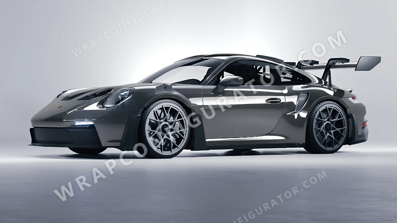 Grey Porsche 911 GT3 RS 2024 wrapped in ORACAL Telegrey 970RA-076G