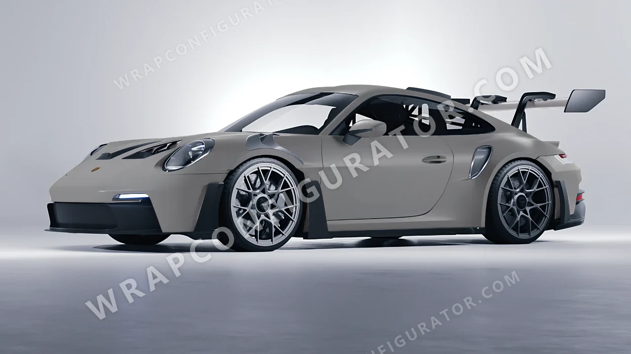 Grey Porsche 911 GT3 RS 2024 wrapped in ORACAL Telegrey 970RA-076M