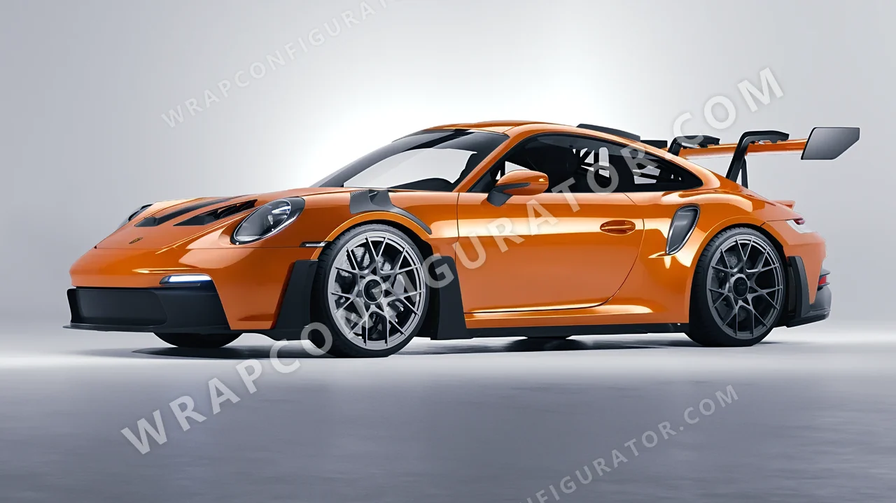 Orange Porsche 911 GT3 RS 2024 wrapped in 3M Gloss Deep Orange G24