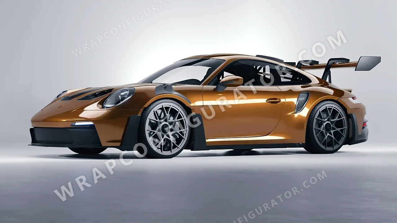 Orange Porsche 911 GT3 RS 2024 wrapped in Inozetek Dynamic PPF Bronze DPPF928