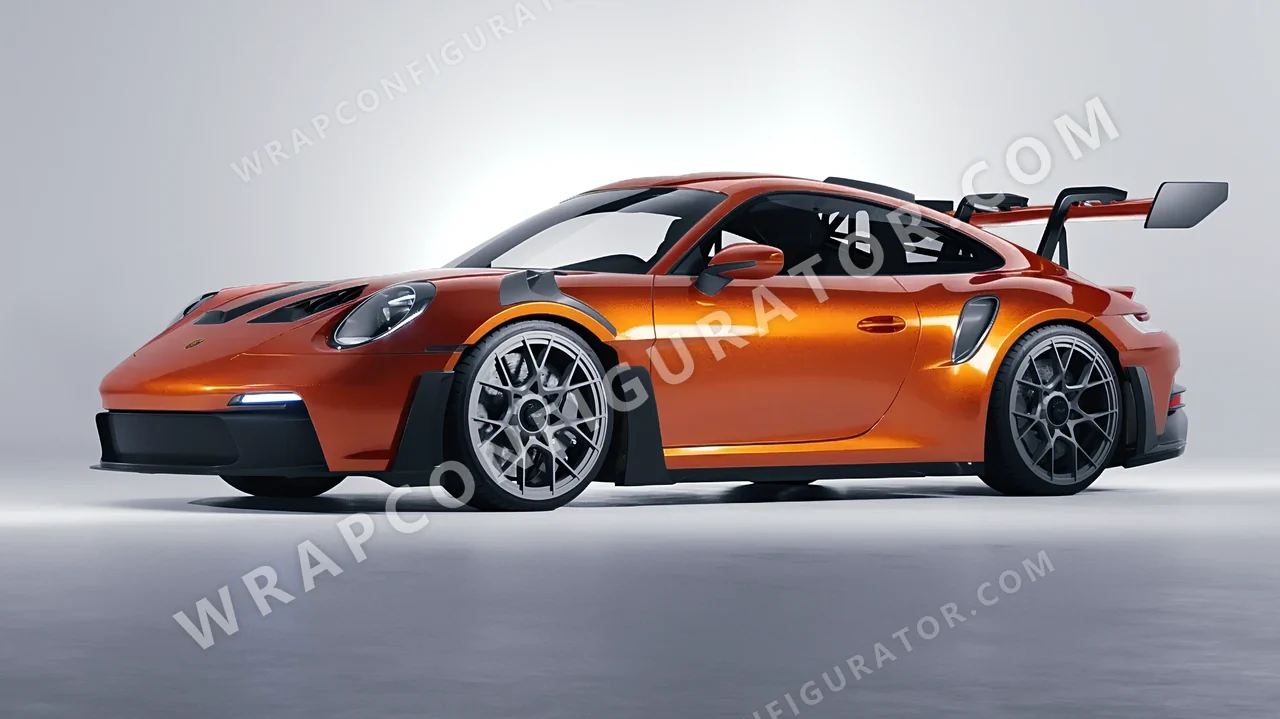 Orange Porsche 911 GT3 RS 2024 wrapped in KPMF Ember Orange K75404