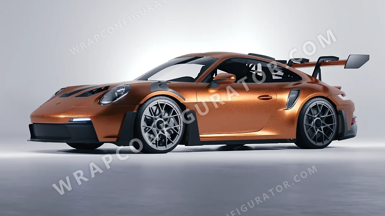 Orange Porsche 911 GT3 RS 2024 wrapped in ORACAL Copper 970RA-092M