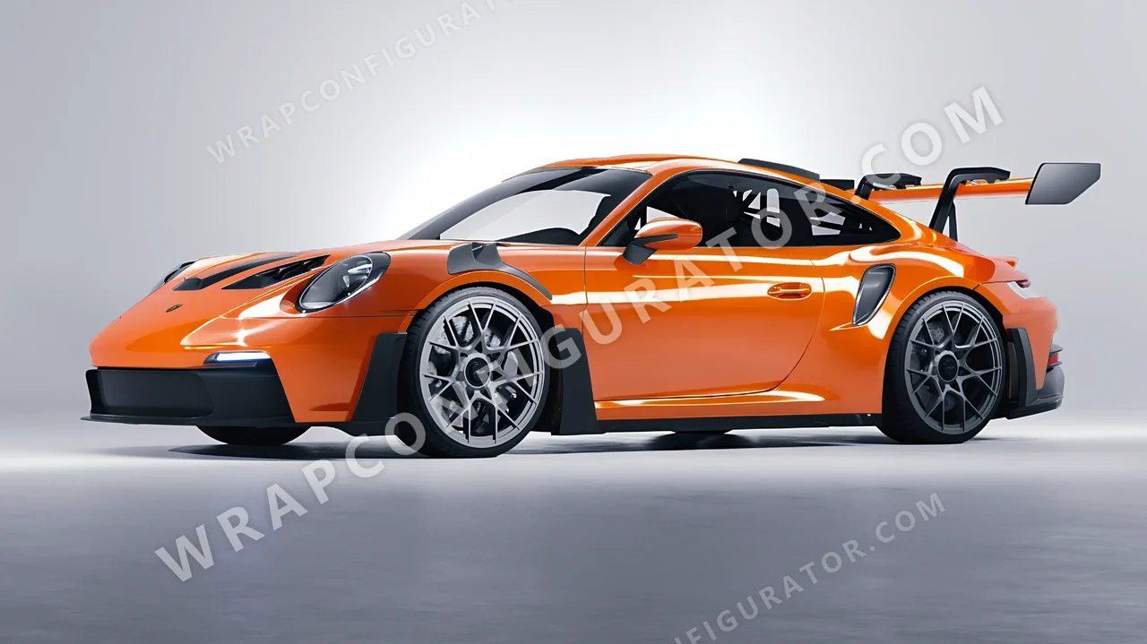 Orange Porsche 911 GT3 RS 2024 wrapped in ORACAL Daggi Orange 970RA-363G