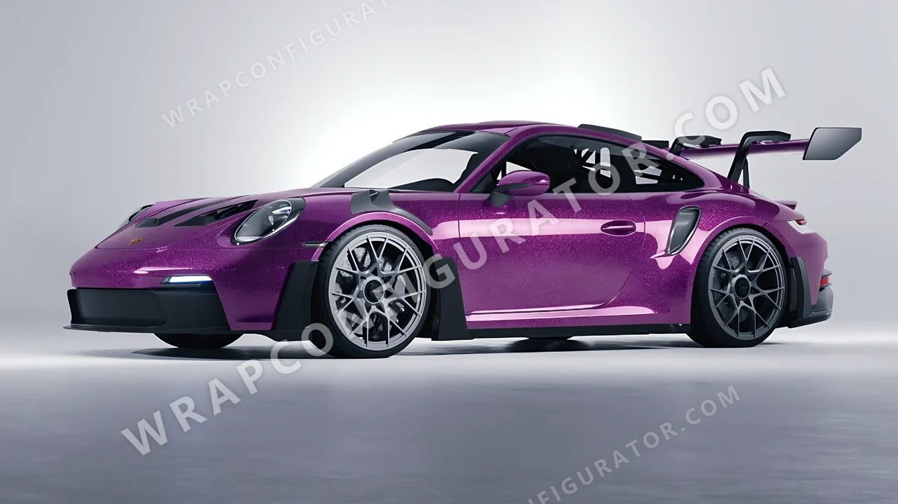 Pink Porsche 911 GT3 RS 2024 wrapped in Avery Dennison Cosmic Rose SW900-526-M