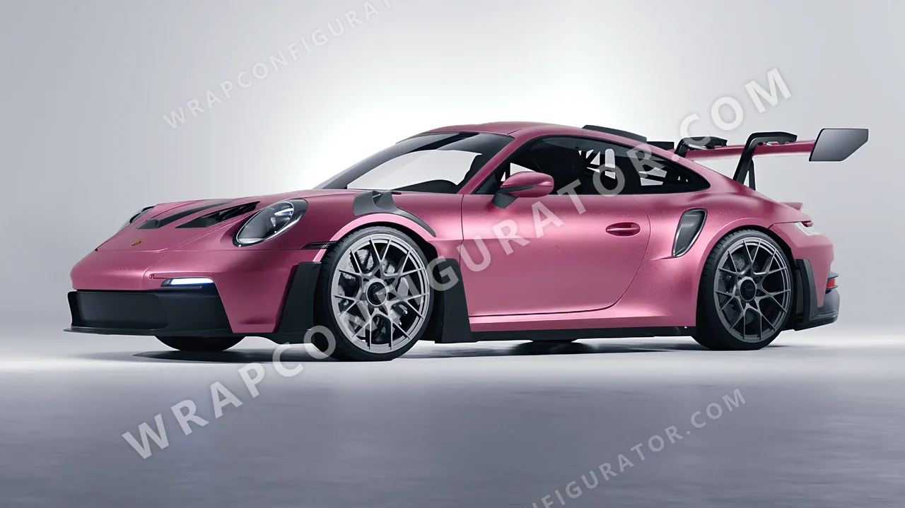 Pink Porsche 911 GT3 RS 2024 wrapped in Avery Dennison Pink SW900-520-M