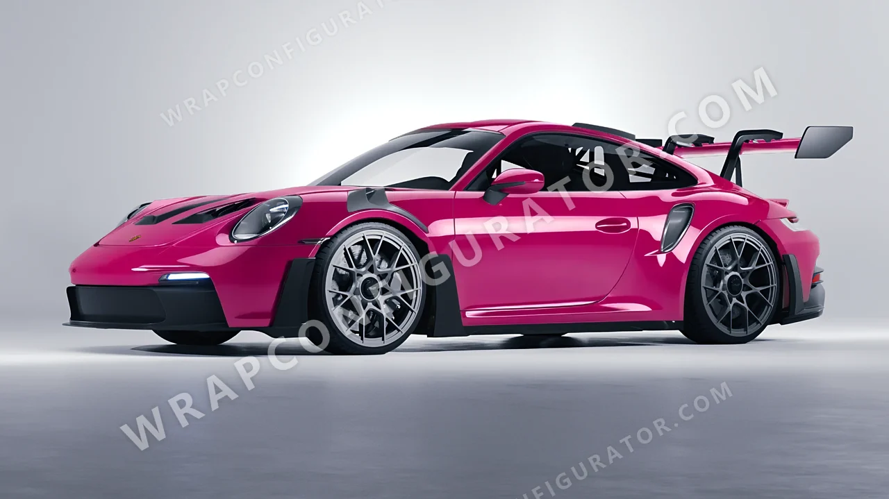 Pink Porsche 911 GT3 RS 2024 wrapped in Avery Dennison Pool Party Pink SW900-517-O