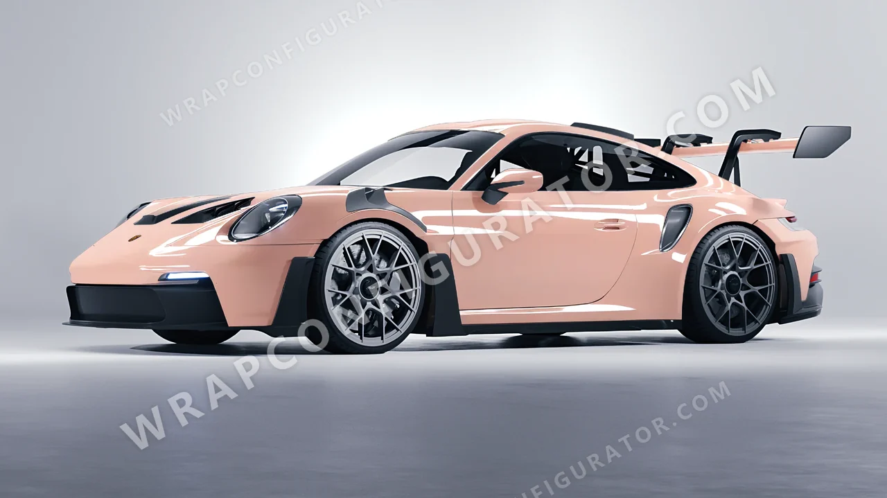 Pink Porsche 911 GT3 RS 2024 wrapped in Colourshield PPF by HyperPro Soft Pink HGF74-P