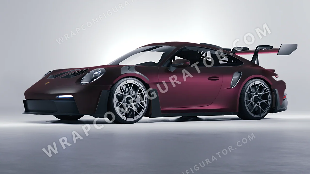 Pink Porsche 911 GT3 RS 2024 wrapped in KPMF Frozen Mystic Pink Matt K75575