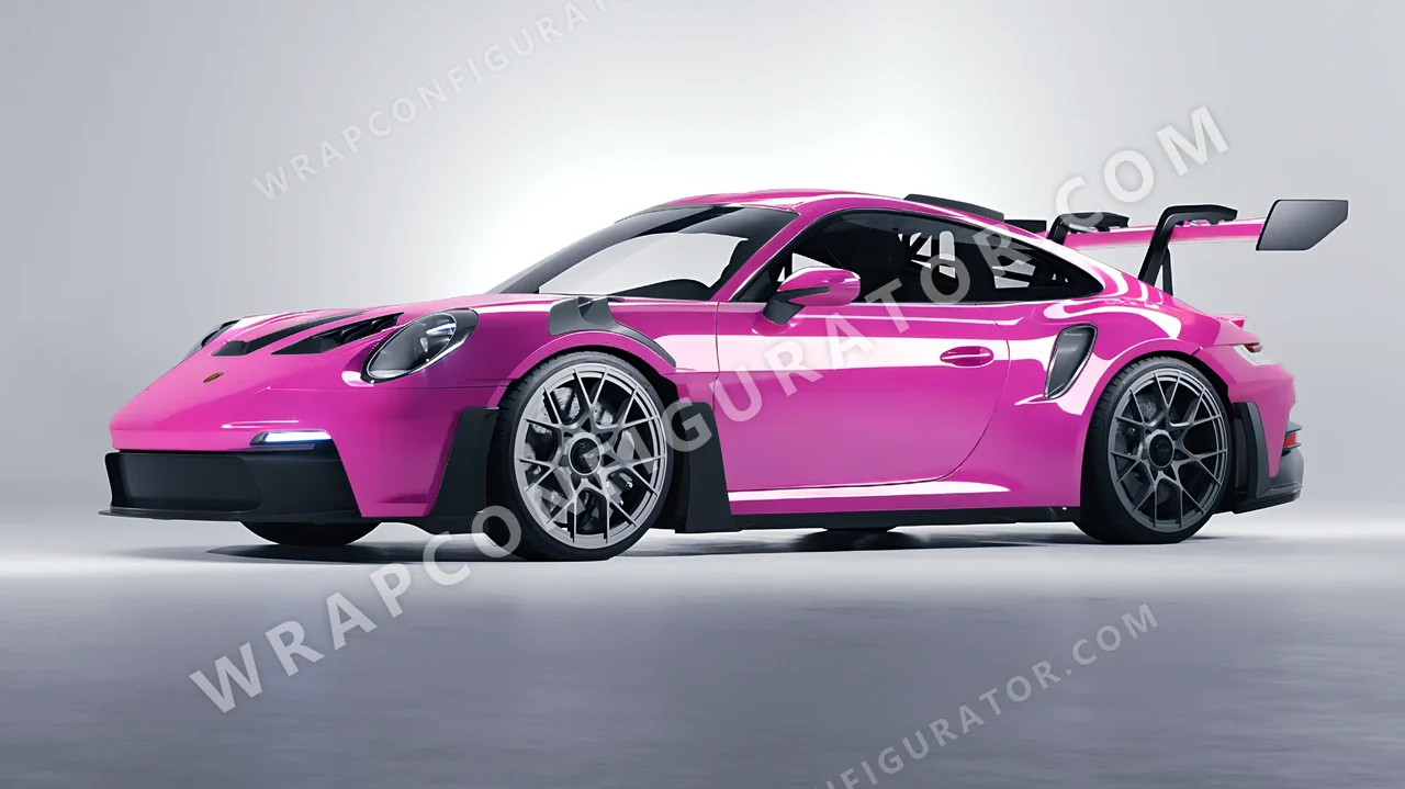 Pink Porsche 911 GT3 RS 2024 wrapped in ORACAL Soft Pink 970RA-045G