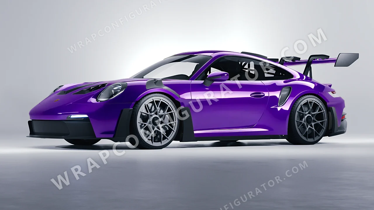 Purple Porsche 911 GT3 RS 2024 wrapped in 3M Plum Explosion 2.0 HGP258