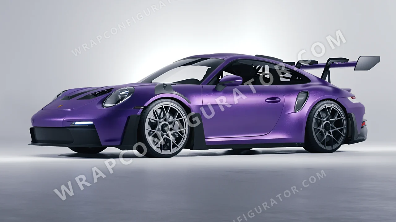 Purple Porsche 911 GT3 RS 2024 wrapped in Avery Dennison Purple SW900-565-M