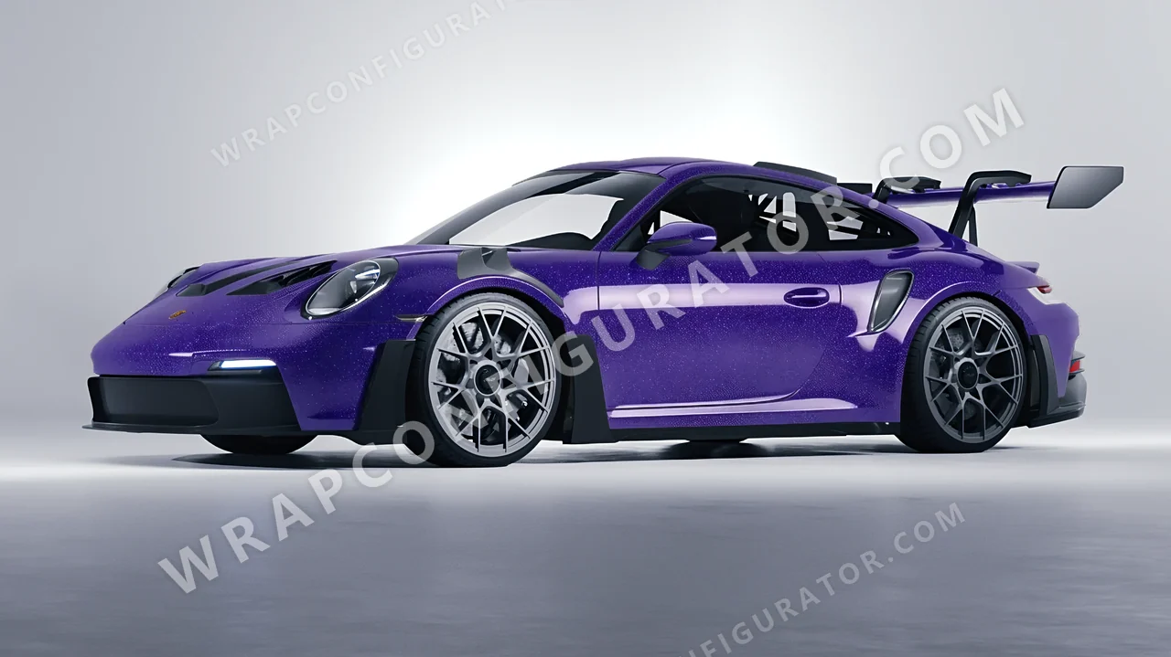 Purple Porsche 911 GT3 RS 2024 wrapped in Avery Dennison Purple SW900-587-D