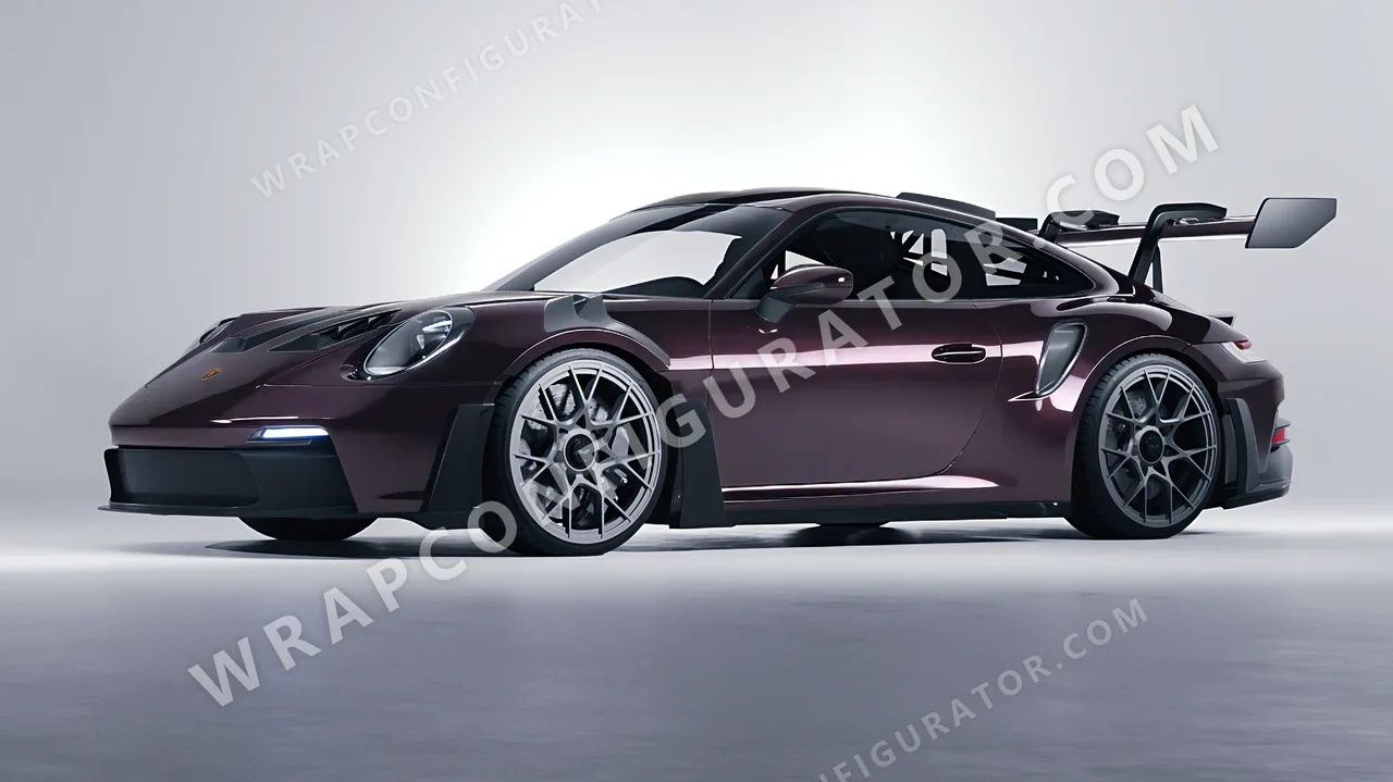 Purple Porsche 911 GT3 RS 2024 wrapped in Colourshield PPF by HyperPro Faded Purple GAF57-P