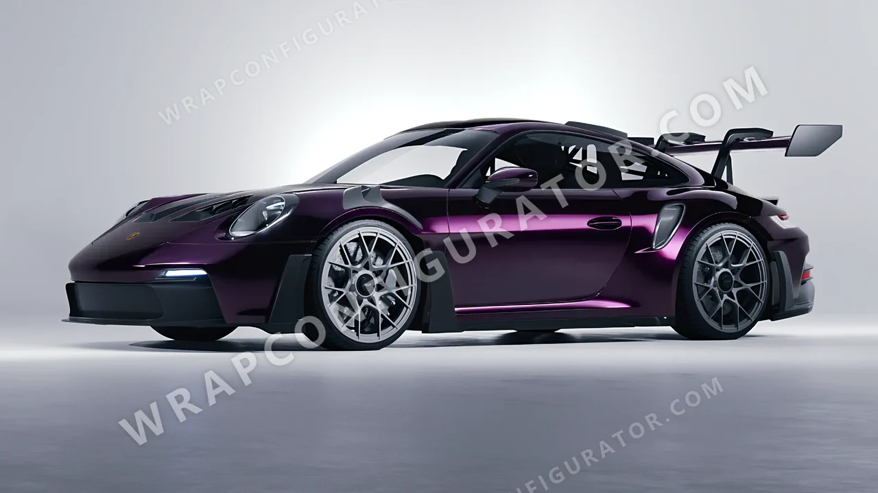 Purple Porsche 911 GT3 RS 2024 wrapped in Colourshield PPF by HyperPro Midnight Purple GAF47-P