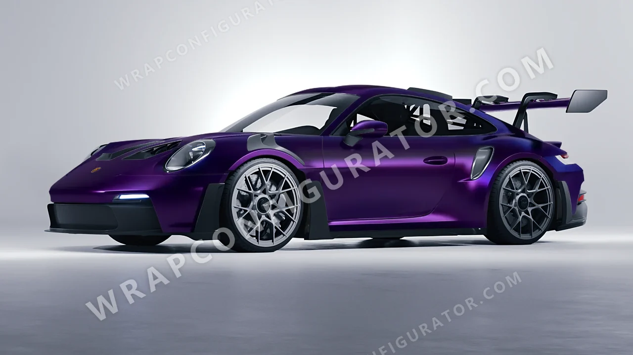 Purple Porsche 911 GT3 RS 2024 wrapped in Colourshield PPF by HyperPro Midnight Purple MSF52-P