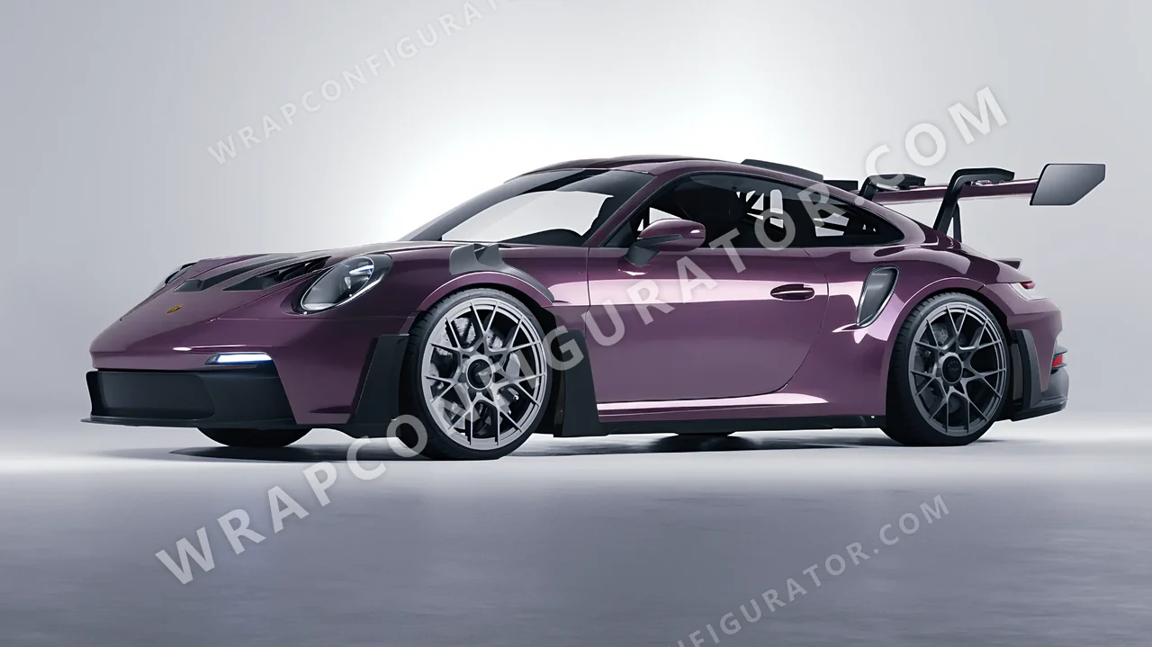Purple Porsche 911 GT3 RS 2024 wrapped in Colourshield PPF by HyperPro Smoke Purple GAF22-P