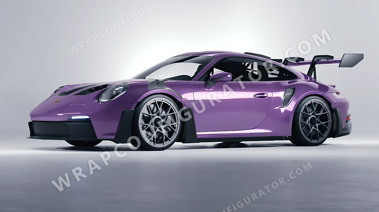 Purple Porsche 911 GT3 RS 2024 wrapped in Colourshield PPF by HyperPro Wisteria Purple GAF50-P