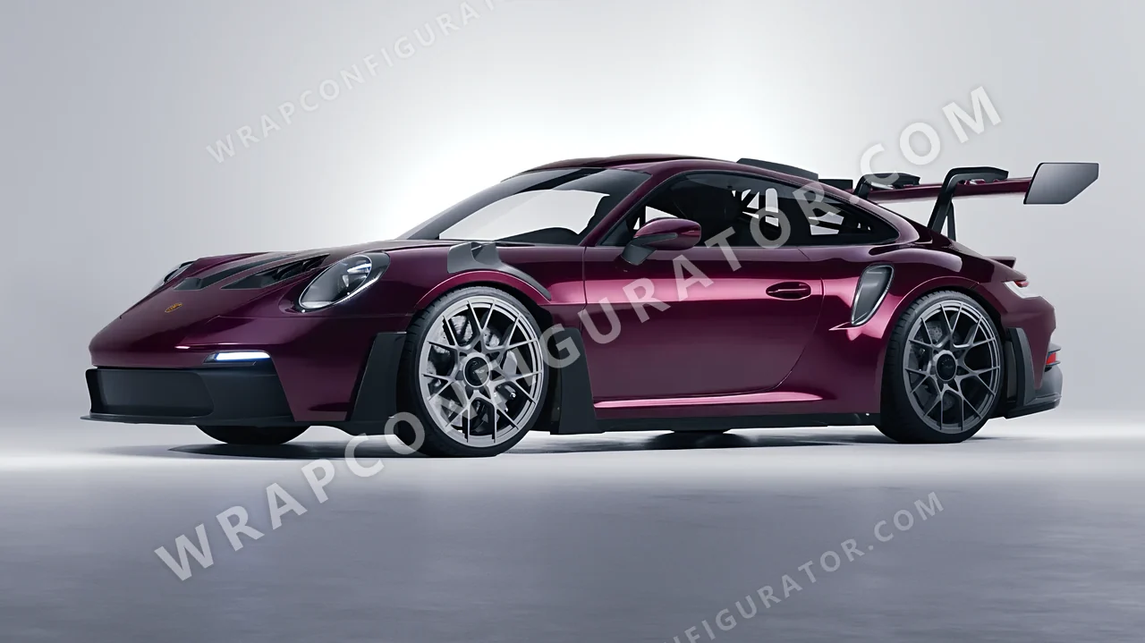 Purple Porsche 911 GT3 RS 2024 wrapped in Inozetek Dynamic PPF Bunny One Purple RB101