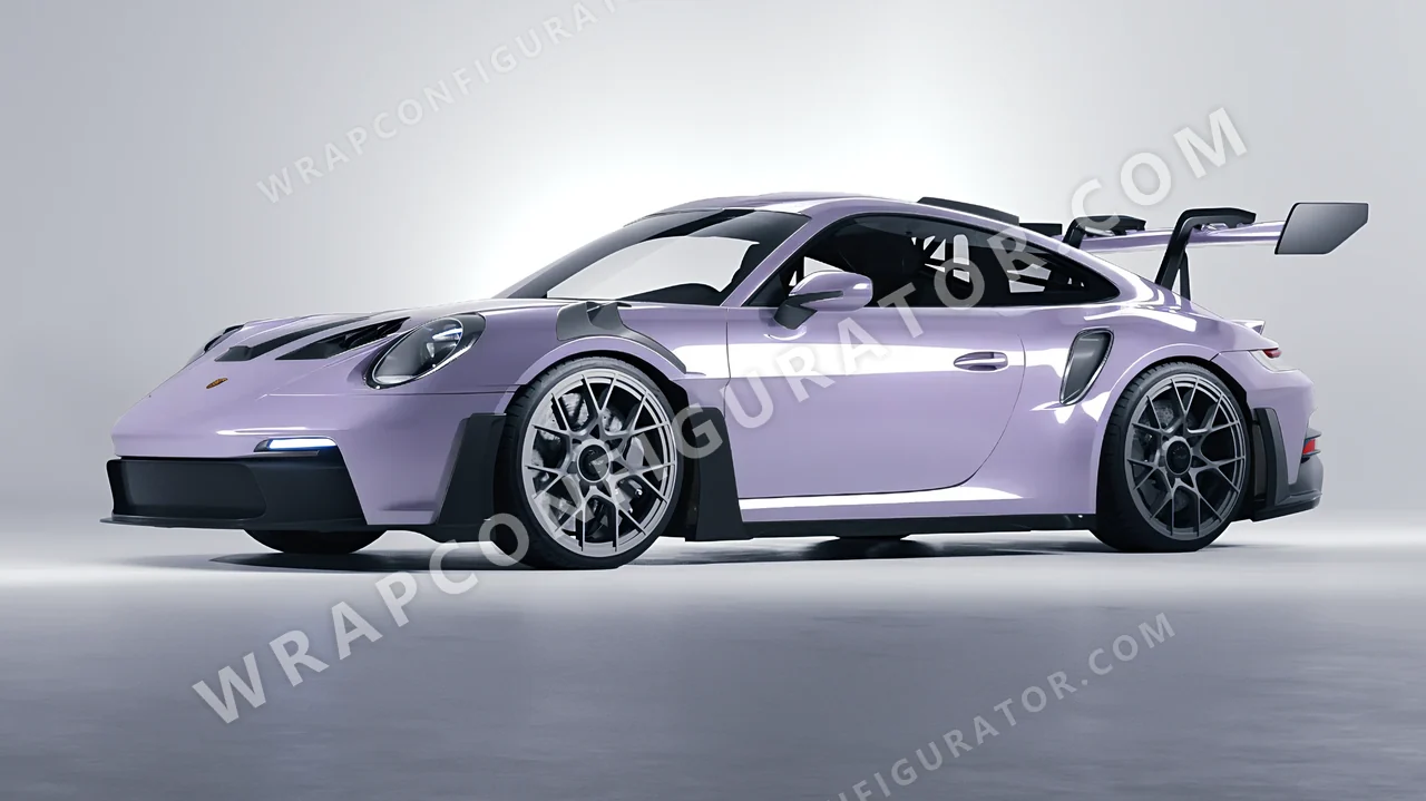 Purple Porsche 911 GT3 RS 2024 wrapped in Inozetek Dynamic PPF Provence Purple DPPF708