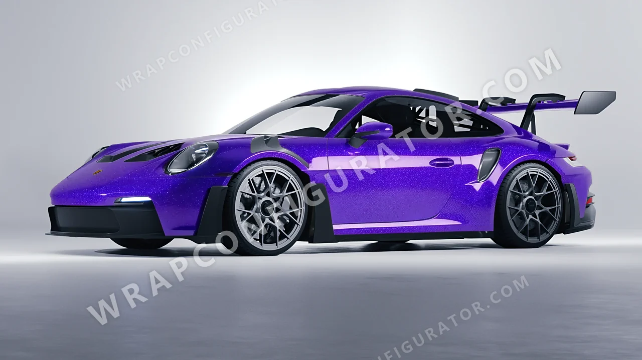 Purple Porsche 911 GT3 RS 2024 wrapped in ORACAL Enchanted Violet 970RA-185G