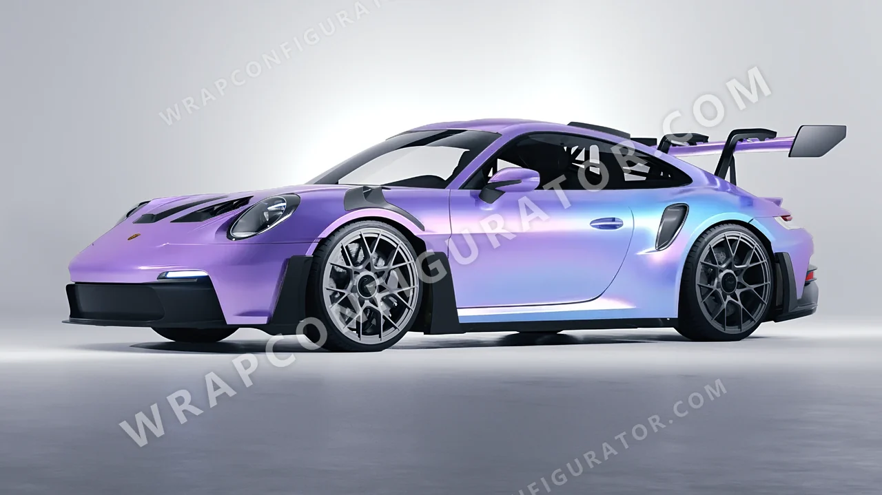 Purple Porsche 911 GT3 RS 2024 wrapped in ORACAL Gloss Amethyst 970RA-316G