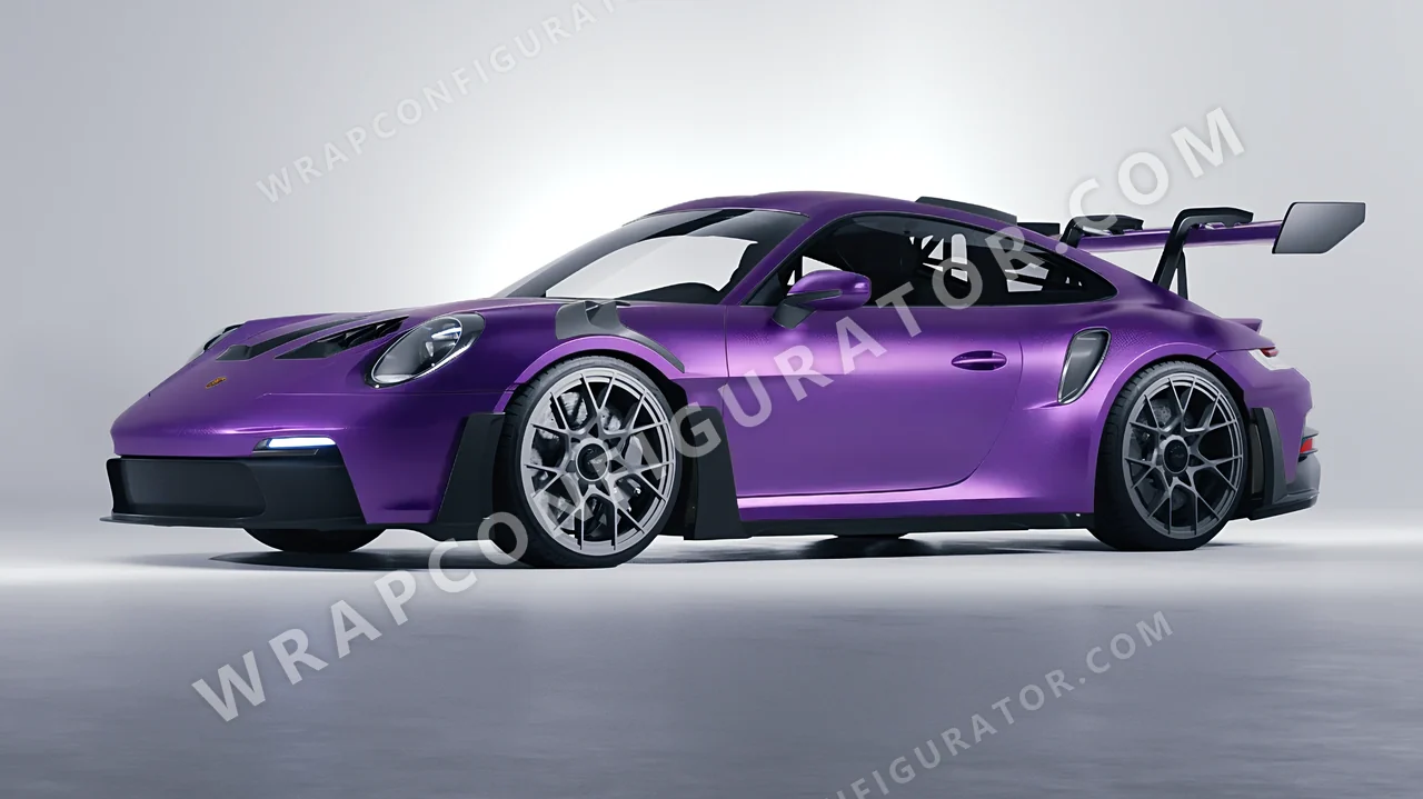 Purple Porsche 911 GT3 RS 2024 wrapped in ORACAL Violet 970RA-406M