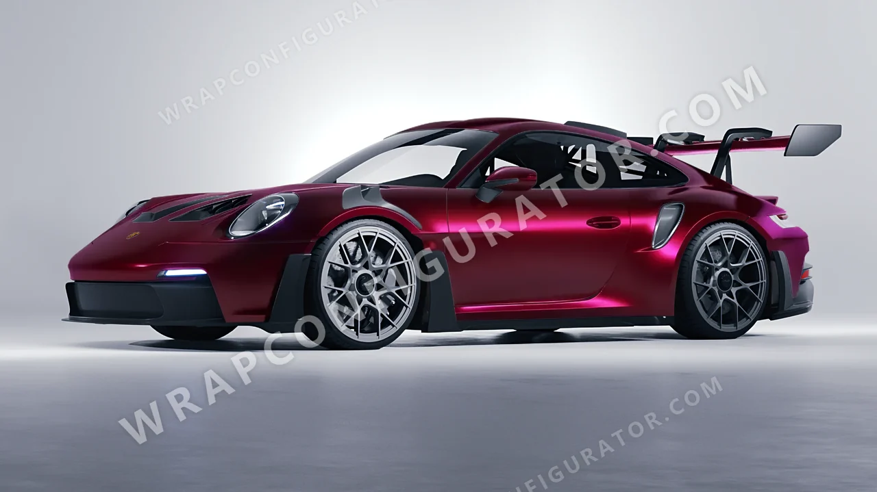 Red Porsche 911 GT3 RS 2024 wrapped in Colourshield PPF by HyperPro Ghost Dark Red MSF25-P
