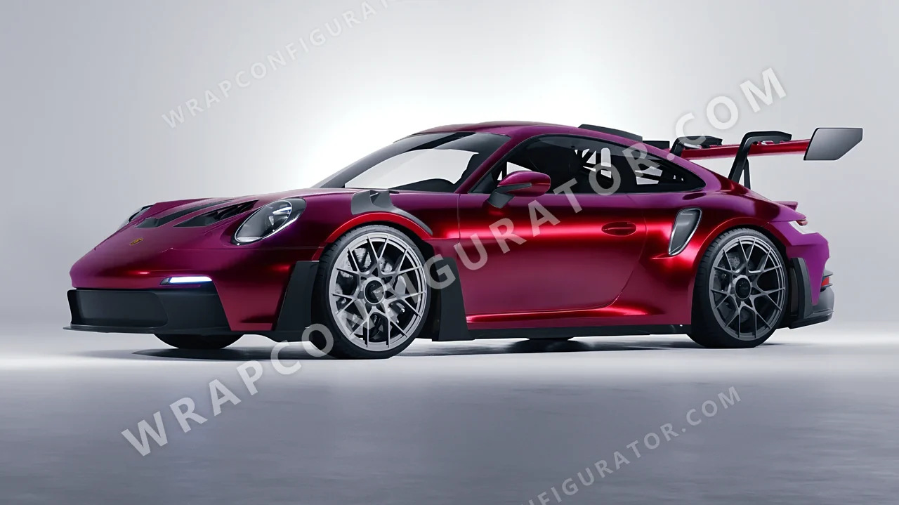 Red Porsche 911 GT3 RS 2024 wrapped in Colourshield PPF by HyperPro Ghost Red MSF28-P