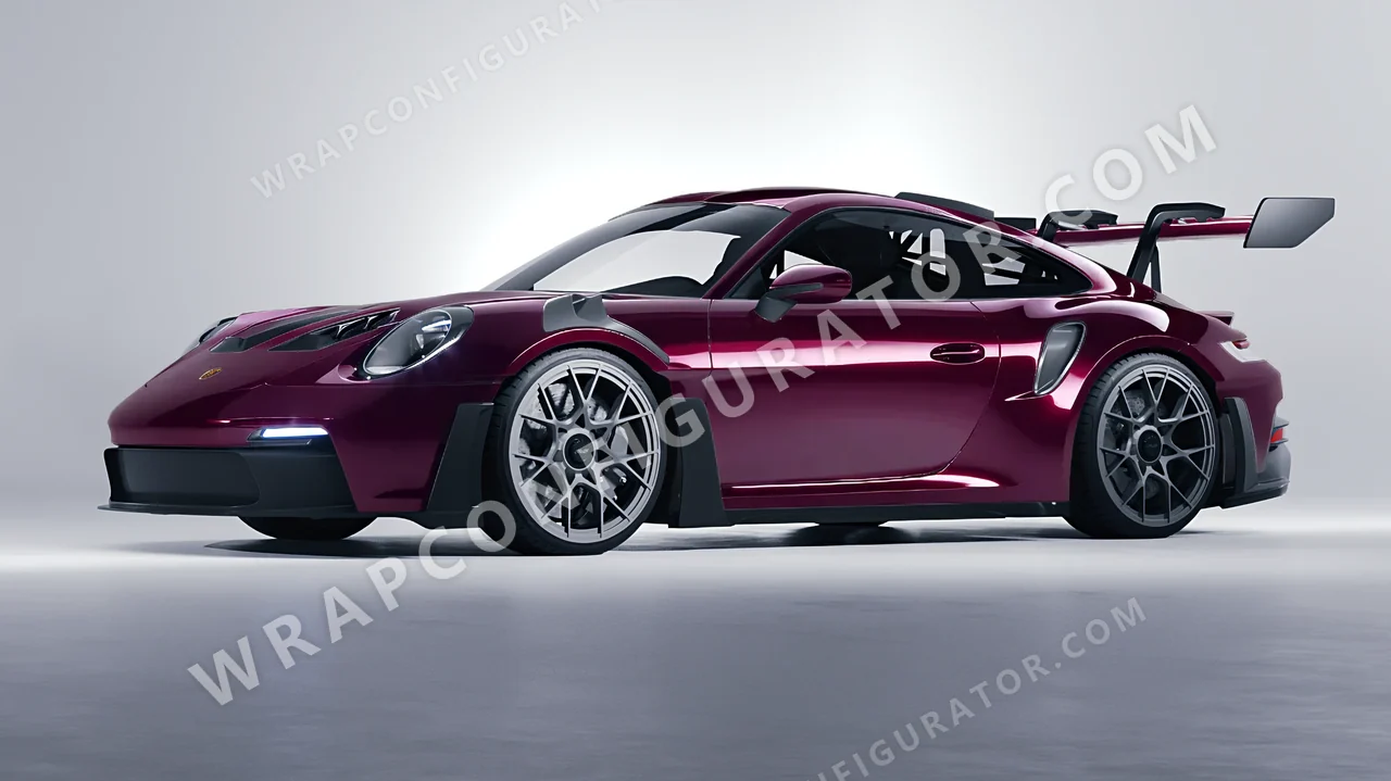 Red Porsche 911 GT3 RS 2024 wrapped in Colourshield PPF by HyperPro Ruby Star HGF61-P