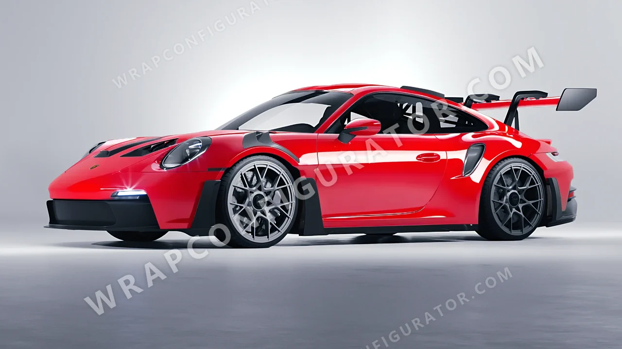 Red Porsche 911 GT3 RS 2024 wrapped in Inozetek Dynamic PPF Italia Red DPPF917