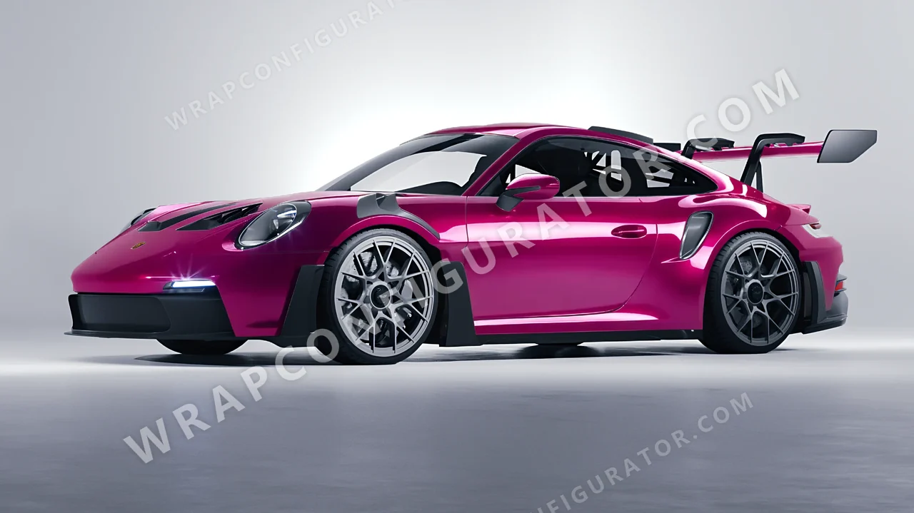 Red Porsche 911 GT3 RS 2024 wrapped in Inozetek Dynamic PPF Ruby Star DPPF916