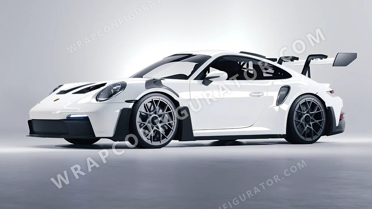White Porsche 911 GT3 RS 2024 wrapped in 3M Gloss White G10