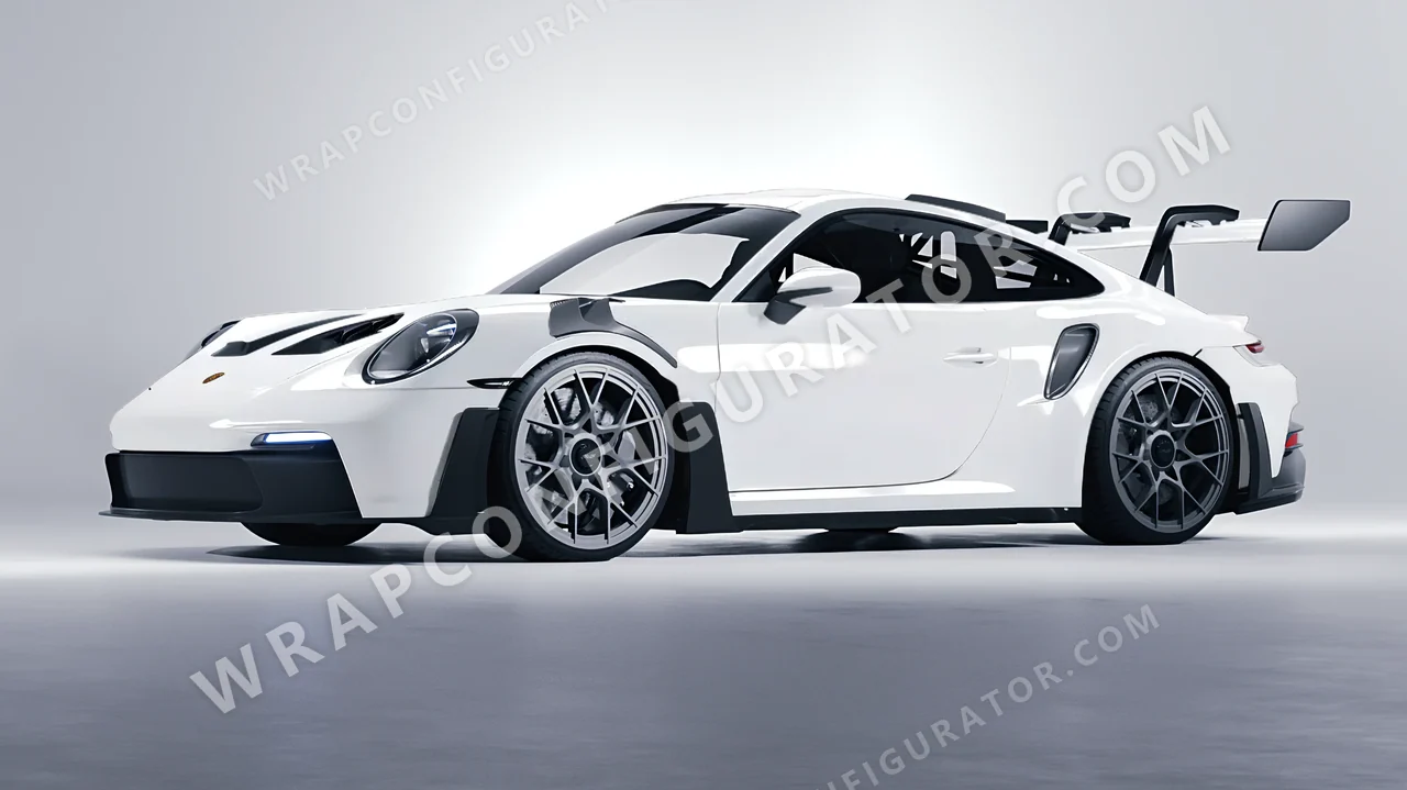 White Porsche 911 GT3 RS 2024 wrapped in Avery Dennison White SW900-101-O