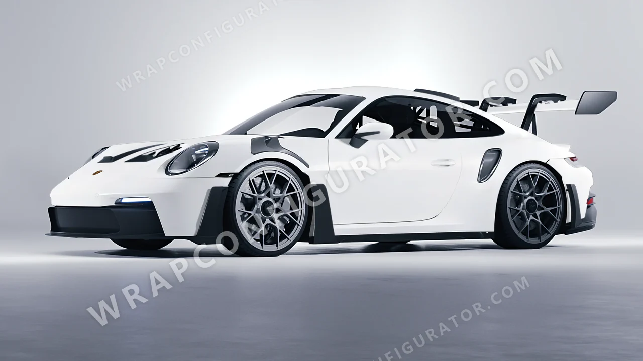 White Porsche 911 GT3 RS 2024 wrapped in Avery Dennison White SW900-102-O