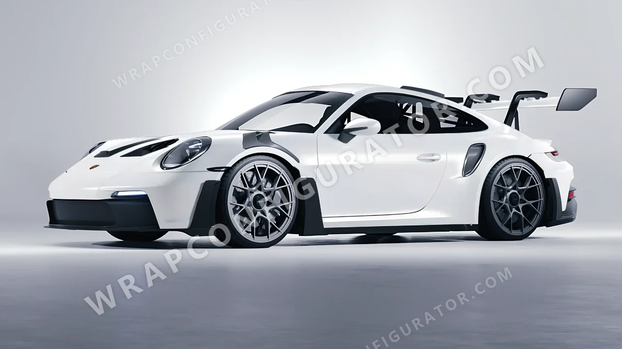 White Porsche 911 GT3 RS 2024 wrapped in Avery Dennison White SW900-116-O