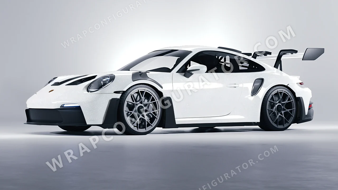 White Porsche 911 GT3 RS 2024 wrapped in Avery Dennison White SW900-161-D