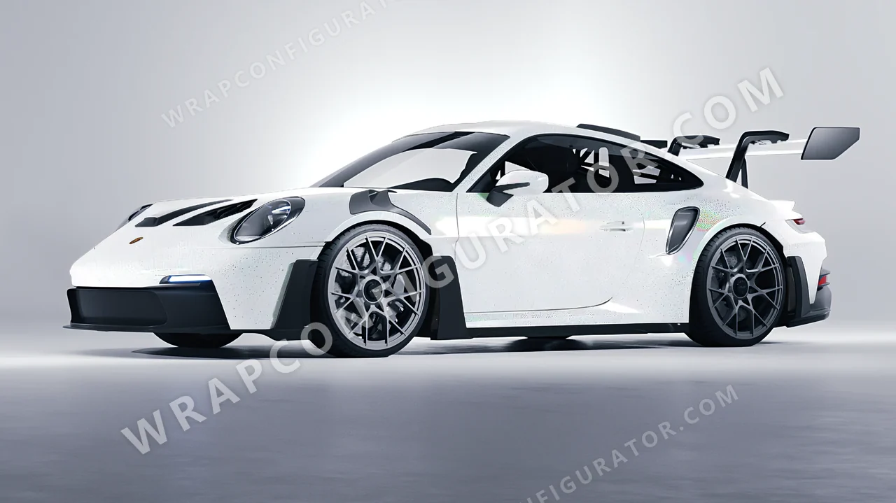 White Porsche 911 GT3 RS 2024 wrapped in Colourshield PPF by HyperPro White GLF02-P