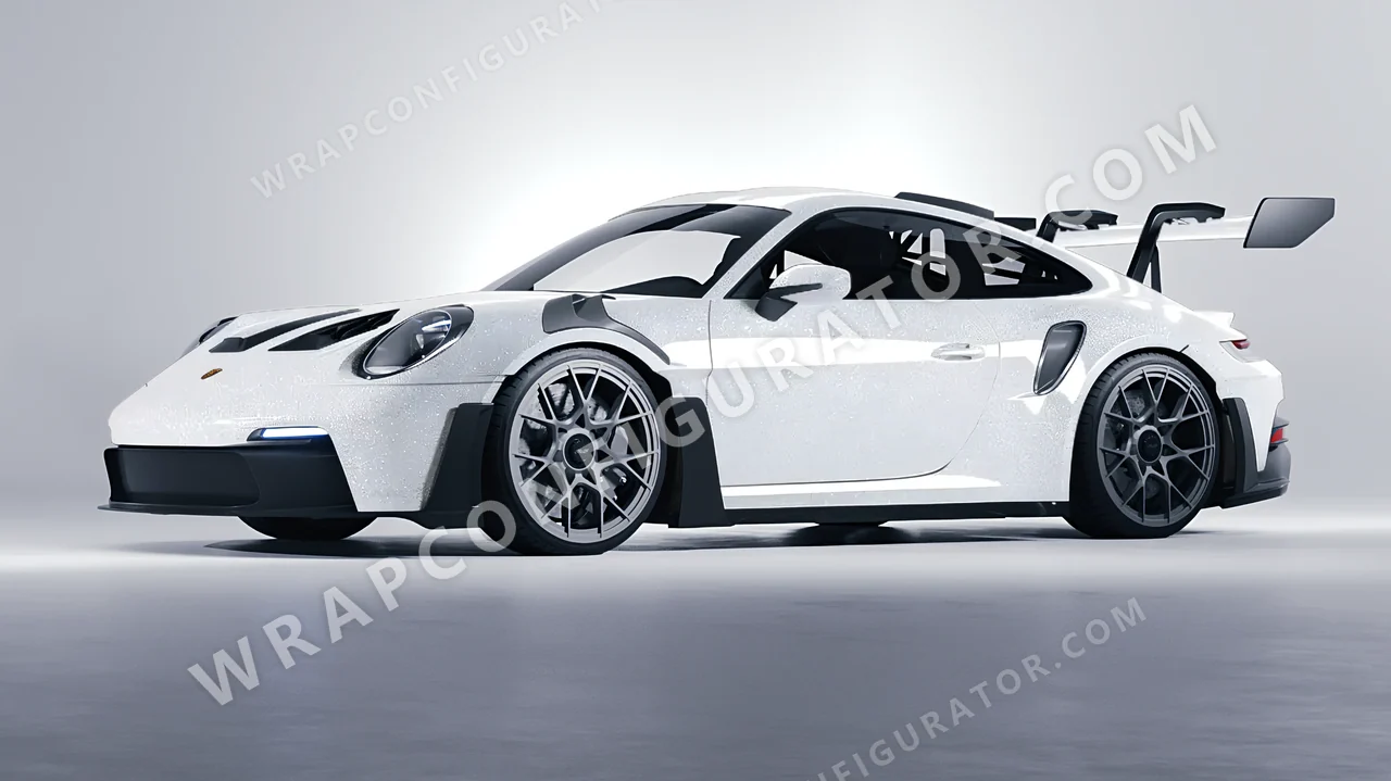 White Porsche 911 GT3 RS 2024 wrapped in Colourshield PPF by HyperPro White MDF02-P