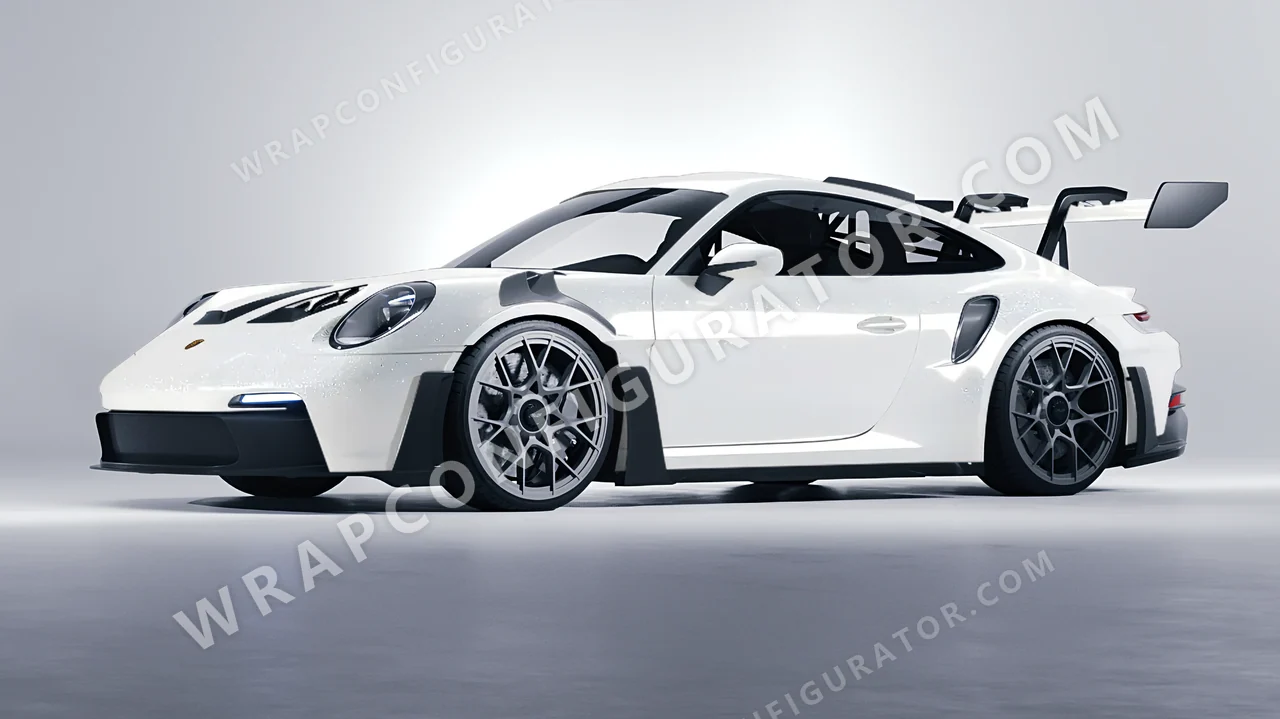 White Porsche 911 GT3 RS 2024 wrapped in Colourshield PPF by HyperPro White SF003-P