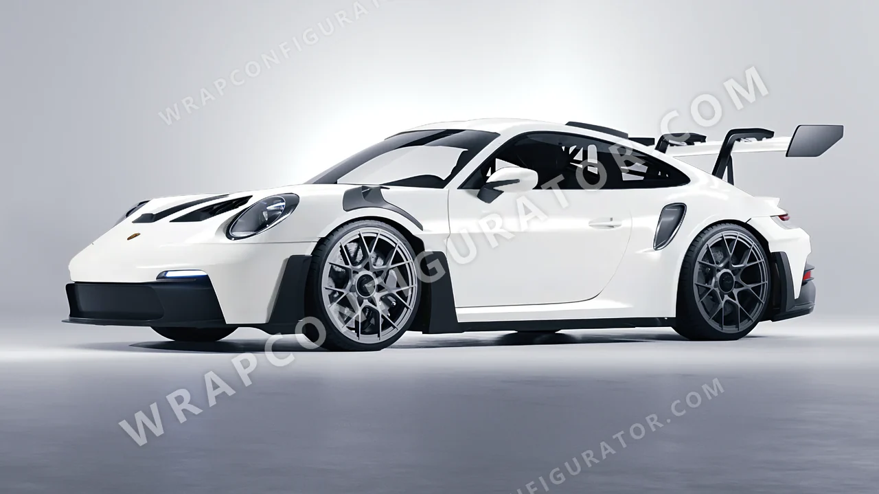 White Porsche 911 GT3 RS 2024 wrapped in Colourshield PPF by HyperPro White SMF37-P