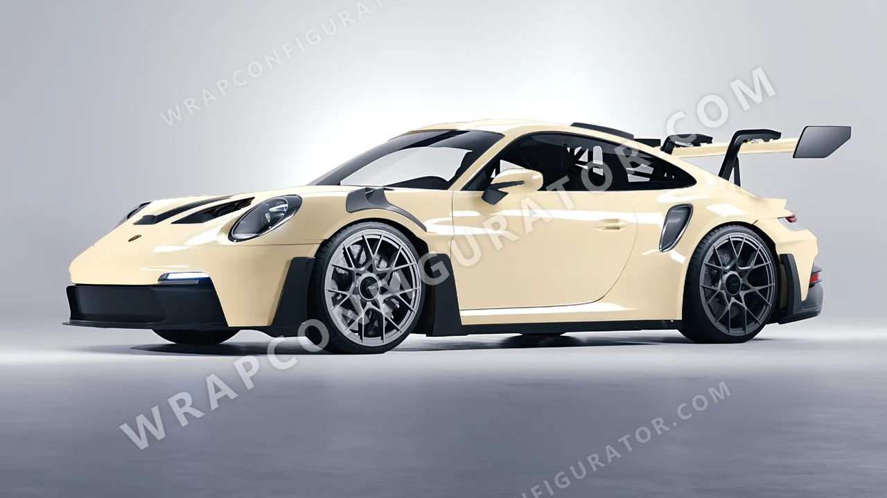White Porsche 911 GT3 RS 2024 wrapped in Inozetek Dynamic PPF The Boring White TBC101