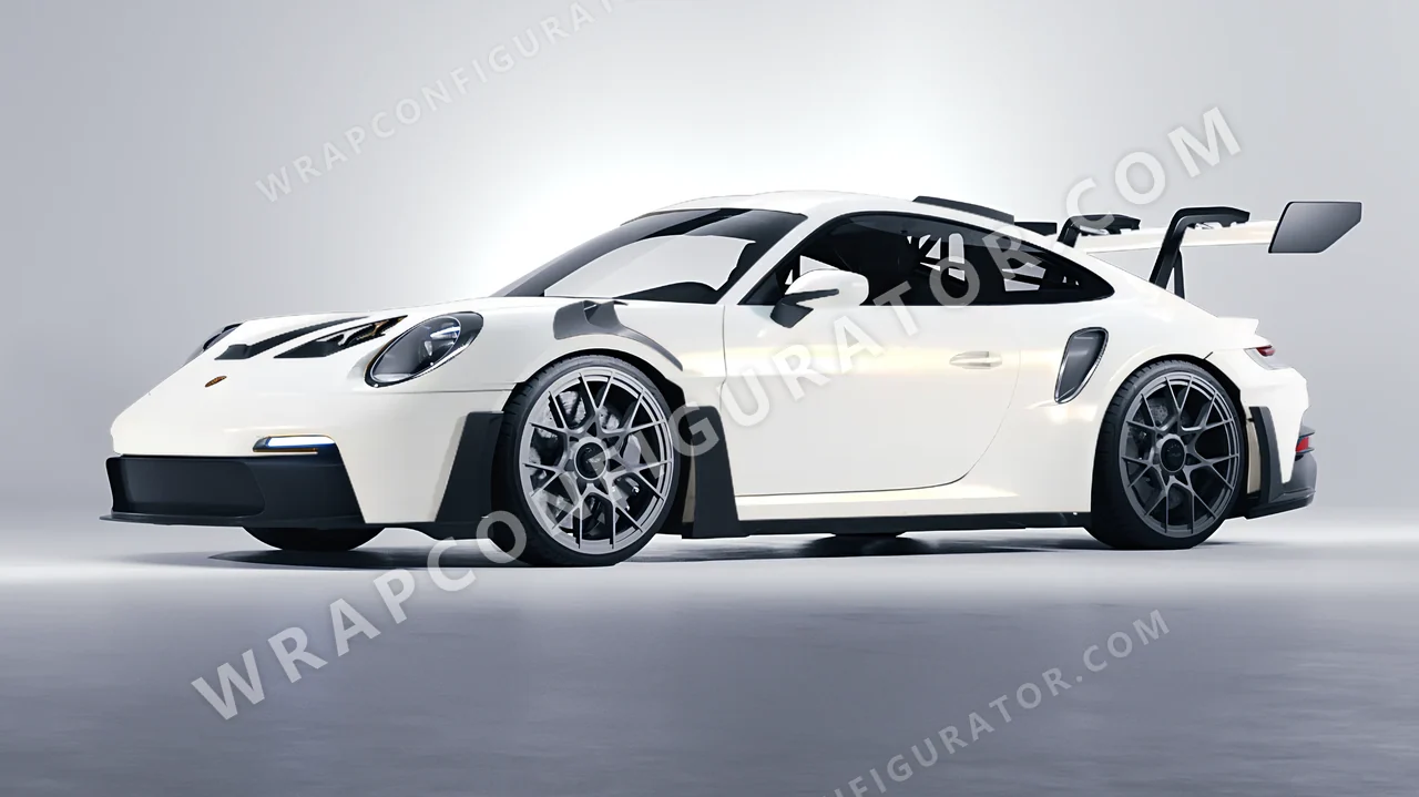 White Porsche 911 GT3 RS 2024 wrapped in KPMF Matt Gold White Starlight K75572