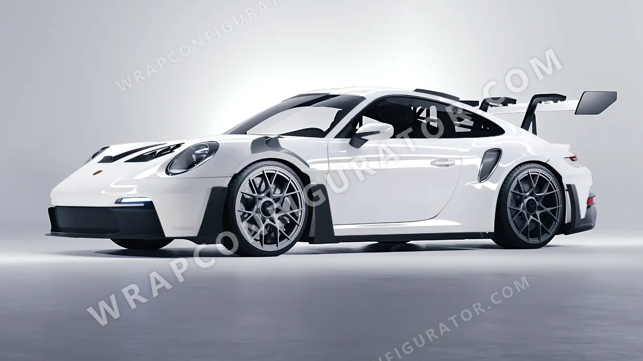White Porsche 911 GT3 RS 2024 wrapped in ORACAL White 970RA-010G